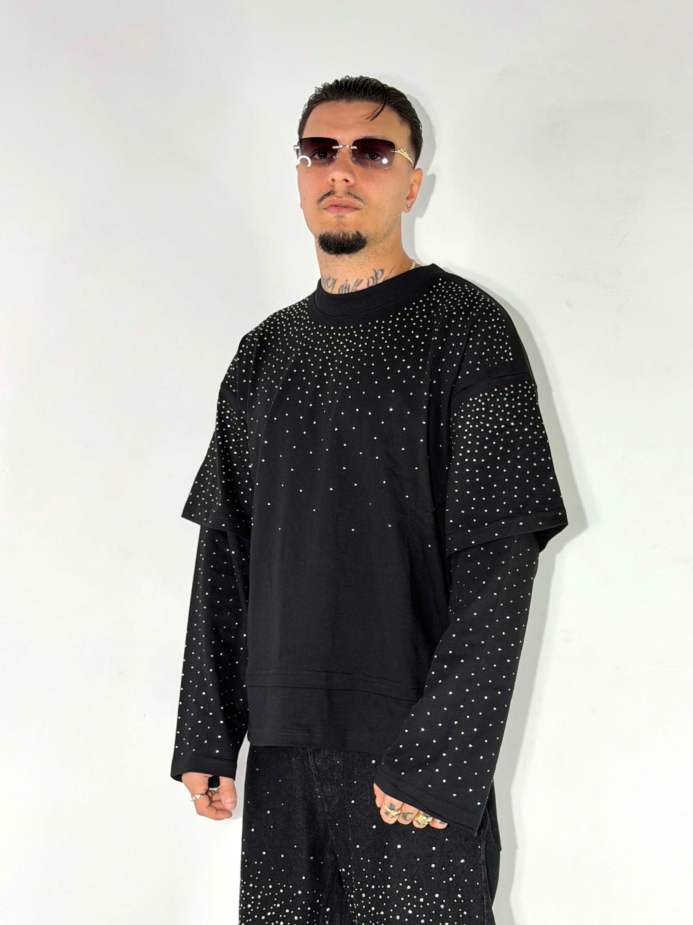 TSHIRT BEST STRASS DIAMOND LONG SLAVE