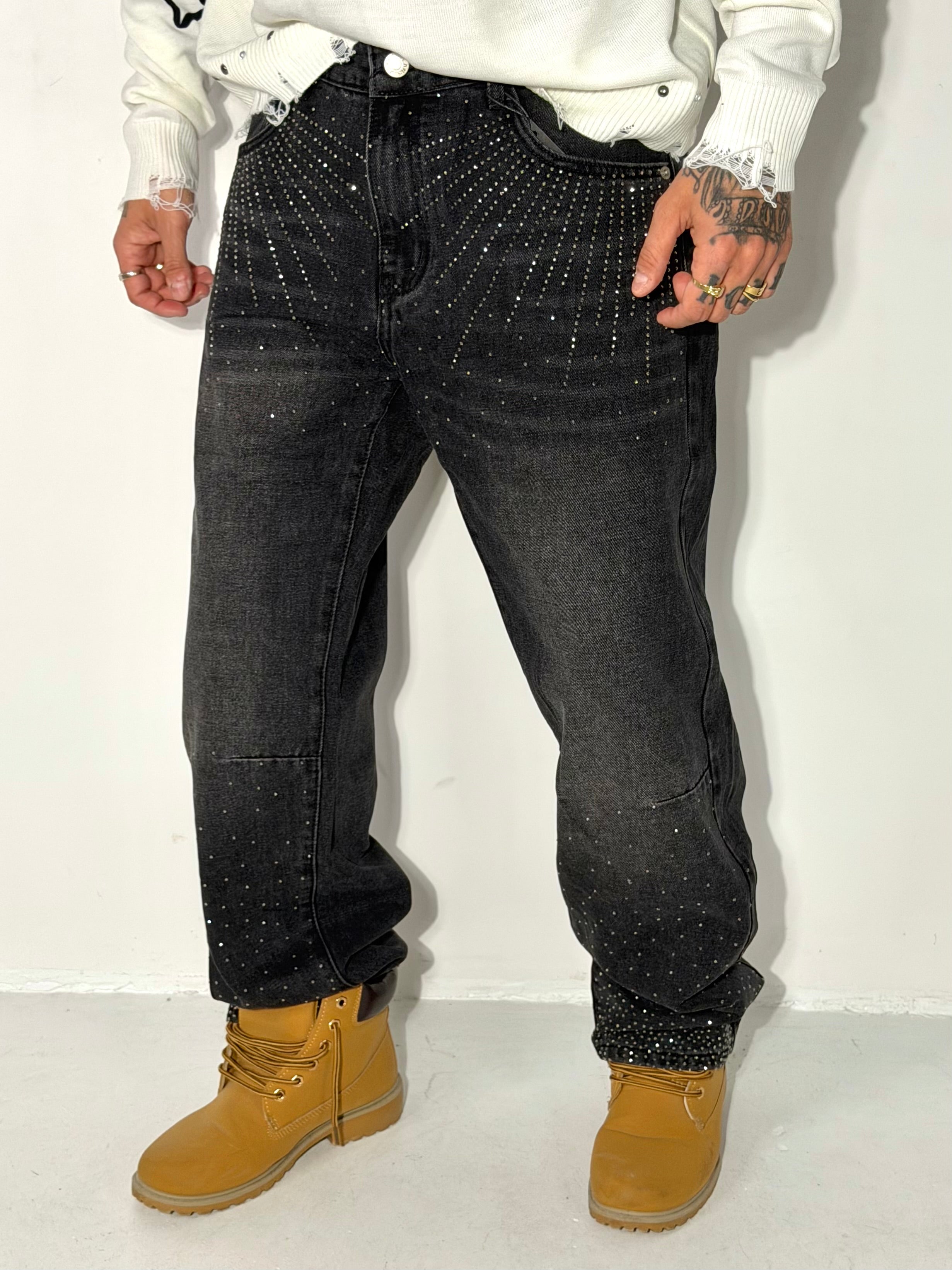 JEANS LUNA STRASS